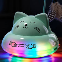 Interactive Electric Cat Teaser Automatic Cat Teaser with Feather Sturdy Smart for Floor