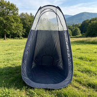 Instant-Setup Privacy Tent Translucent Upper up Shower Tent Black Body Freestanding Changing Enclosure