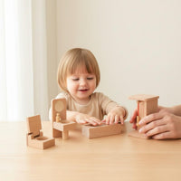 Wooden Dollhouse Furniture Set Child Safe Wooden Doll Furniture Dollhouse Room Playset Long-Lasting Sleek Finish for Children