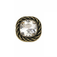 High-End Square Crystal Button Wide Application Rhinestone Shank Button Long-Lasting Rhinestone Buttons for Fashion Designers, DIY Crafters, Coat, Suit, Cardigan