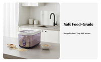 Rice Storage Bin Moisture-Resistant Airtight Rice Container Airtight Grain Container Multipurpose Flour Storage Canister