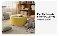 Creative Shapes Jigsaw Interlocking Bench Soft Padding children's Furniture Combinable Design Upholstered Stool Easy to Clean for Preschoolers, Grandparents, Kindergarten, Daycare Center, Waiting Room, Playroom