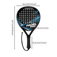 ABS Material Carbon Fiber Padel Racket Long-Lasting Beginner Padel Racket Easy to Handle Carry Case Included for Beginners