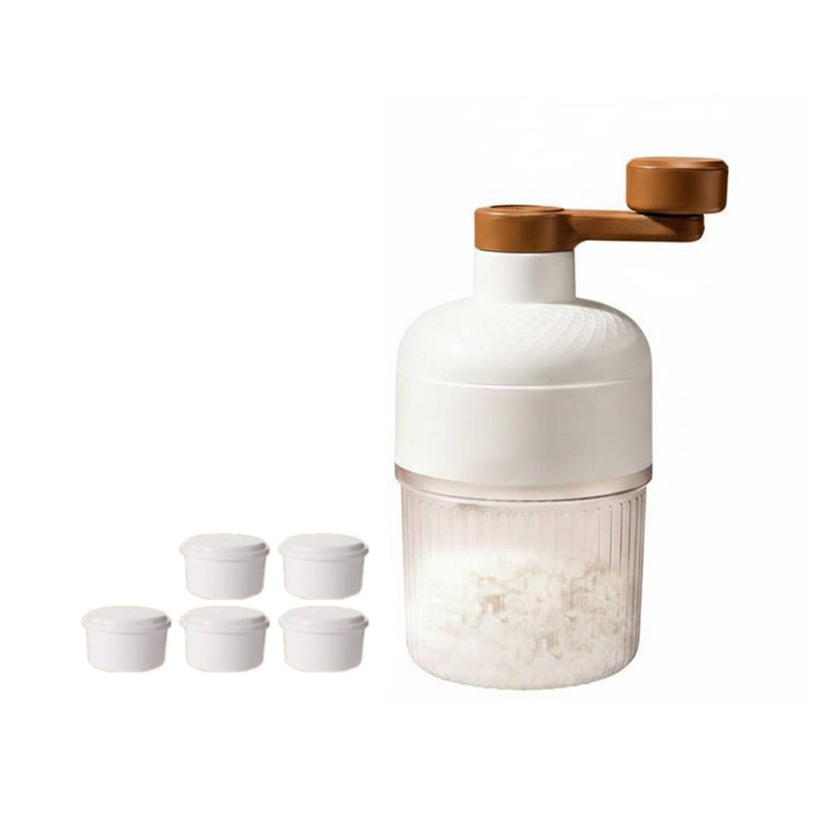 Easy to Use Manual Shaved Ice Machine Compact Size Hand Crank Ice Shaver Handheld Operation Manual Snow Cone Machine Detachable Design for Home Users, Street Vendors, Shop
