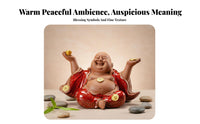 Laughing Buddha Statue Meditative Design Maitreya Buddha Decoration Ceramic Figurine Good Gift Handmade Craft