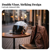 Retro Design Half Helmet 3C Certified Retro Design Helmet Four-Season Use for Women, Commuters, Street Riding, City Commuting