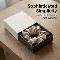 Completely Pure Silk Scrunchies for Women, Handmade Hair Ties Gift Box Set for Ponytails and Daily Wear, Slip Accessories for Girls