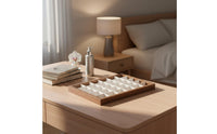 Walnut Wood Grain Organizer Dustproof Glass Lid Jewelry Organizer Jewelry Storage Container Elegant Design