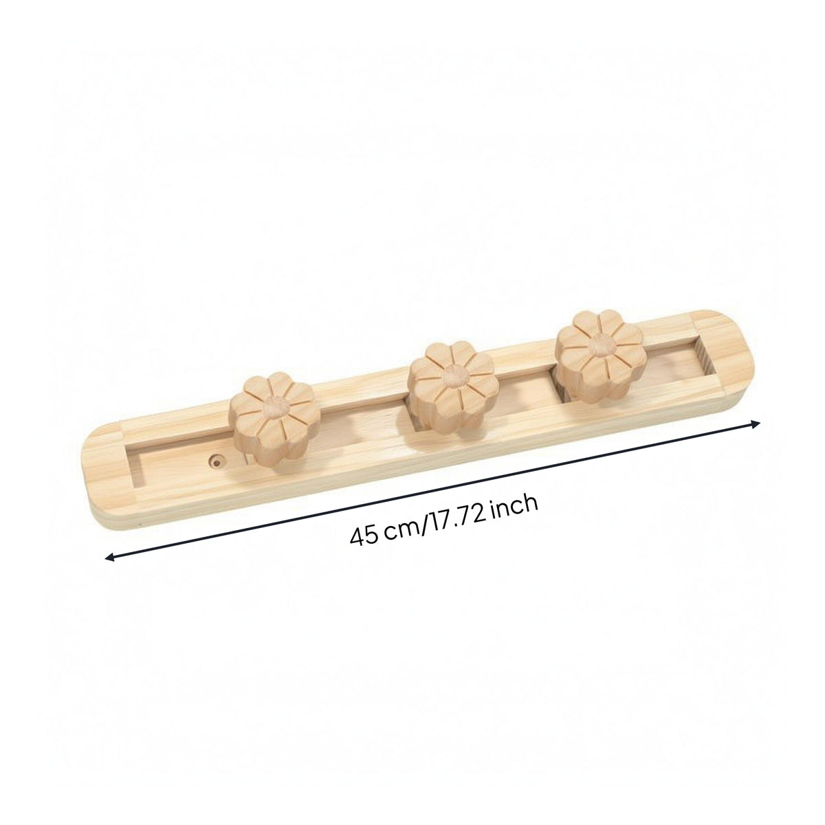 Flower Hook Rack Rounded Corners Sliding Hook Rack Mounting Hardware Home Decor