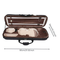 Violin Case Portable Violin Case with Hygrometer Travel Carrying Cases for Lessons, Commuting