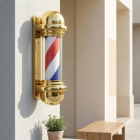 Transparent Cover LED Barber Pole Bright Wall-Mounted Barber Pole Light for Beauty Salons