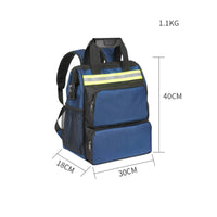 Large Capacity Electrician Tool Bag Wear-Resistant Heavy Duty Tool Backpack Wide Mouth Opening Multi-Pocket Work Backpack Waterproof for Electricians, Technicians, Maintenance Workers, Construction, Job Site, Home Repair