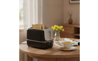 2-Slice Toasting Appliance High-Lift Automatic Toasting Appliance Easy to Clean for Kitchen, Apartment