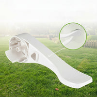 White RV Toilet Pedal Curved Toilet Foot Pedal Compact Hardware Low-Profile for Recreational Vehicle