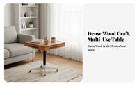 Space-Saving Design Wheeled elevatingTop Game Table Adjustable Bedside Desk Multi-Function Stand for Apartment Dwellers, Remote Workers, Homeowners, Small Spaces, Living Room, Home Office