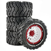 4 Pieces RC Tire and Wheel Assembly Multi-Spoke Parts Strong for Trail Use