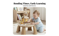 Multi-Functional Toddler Music Desk Parent-Child Interaction 2-in-1 Musical Learning Station With Lights Infant Toy Adjustable Volume for Babies 6-18 Months, Infants, Toddlers, Playroom, Nursery, Living Room, Home