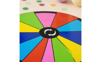 Colored Wedges Tabletop Prize Wheel Black Rim Clear Base Prize Wheel