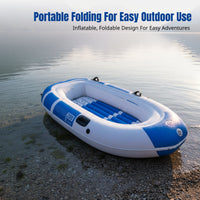 Inflatable Dinghy, Reinforced PVC Kayak, Foldable Fishing Boat for Outdoor Leisure