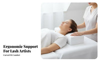 Removable Cover Eyelash Extension Pillow Side Pockets U-Shaped Lash Pillow for Estheticians, Tattoo Artists, Spa, Facial Treatments