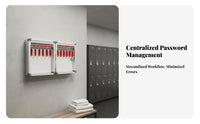 Secure Locking Mechanism Wall-Mounted Key Cabinet Includes Color-Coded Tags Wall-Mounted Key Safe Space-Saving Lock Box Heavy-Duty Construction for Realty Estate Agents, Property Managers, Car Dealership, Reception Desk, Warehouse, Workshop