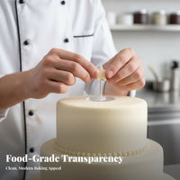 Transparent Clear Round Spike Stand Thickened Cake Decoration Holder Strong Adhesion Figurine Base Traceless for Bakers, Hobbyists, Bakery, Birthday Parties, Baby Showers