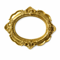 Baroque Frame Miniature Ornate Frame Small Oval for Photographers, Tabletop Decor, Flat Lays