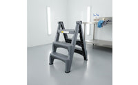 Car Washing Stool Foldable Three-Step Folding Ladder Portable V-Shaped Step Stool for Garage, Home, Kitchen