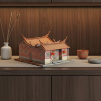 Souvenir Gift Swallowtail Roof Building Model Includes LED Lights Chinese Traditional House Model STEM Toy for Hobbyists, Teens