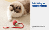 Automatic Cat Play Ball, Smart Rolling, Bite-Resistant, Quiet, Multi-Speed, Obstacle Avoidance, Random Color