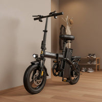 High-Speed Brushless Engine Folding Electric Bike Shock Absorption System Lightweight Portable Electric Bicycle Disc Brakes Personal Transport Aviation-Grade Aluminum Frame for Designated Drivers, Commuters, Students, Last Mile Commuting, University