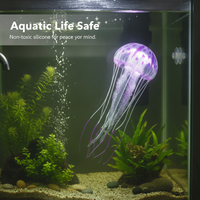 Artificial Jellyfish Aquarium Ornament Silicone Floating Decoration for Fish Tank