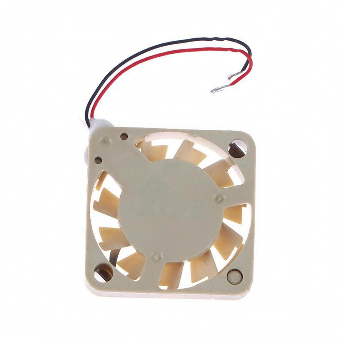 Four Mounting Holes Miniature Square Fan Beige Square Cooling Fan Compact Electronics Part Two-Wire
