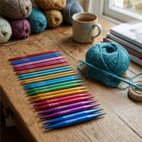 Organized Interchangeable Knitting Needle Kit Compact Circular Knitting Needle Set Smooth Sturdy for Crafters, Travel