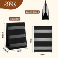 Black Double-Sided Bookmark Display Stand with Transparent Pockets