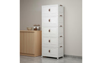 Foldable Storage Cabinet Space-Saving Installation Storage Rack Large Capacity Foldable Cabinet for Students, Apartment, Dorm Room
