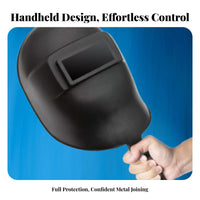 Anti-Spatter Handheld Metal-Joining Mask Heat-Insulating Metal-Joining Face Guard Shockproof Resistant for Beginners, Construction Site