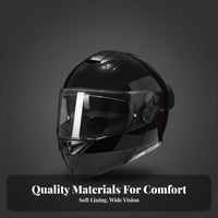 Flip-up Full-Coverage Helmet Four-Season Flip up Full Face Helmet Rainproof Shielded Headwear for Men, Women, Commuting, Street Riding