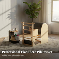 5 Pieces Pilates Reformer Luxury Reformer Set Multi-Level Adjustment 5 Piece Pilates Studio Equipment Fully Adjustable Luxury Reformer Reformer Combo