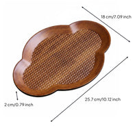 Bamboo Tea Tray Creative Shape Kitchenware Handmade for Home