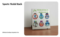 Endurance Event Medal Display Stainless Steel Desktop Medal Display Stand Tabletop Home Decor Decoration for Cyclists, Runners, Desk, Living Room