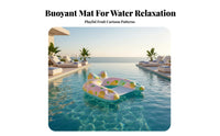 With Backrest U-Shaped Pool Buoy Thickened PVC Strawberry Pool Buoy Fruit Print for Swimmers, Teenagers, Beach, Summer Vacation, Ocean