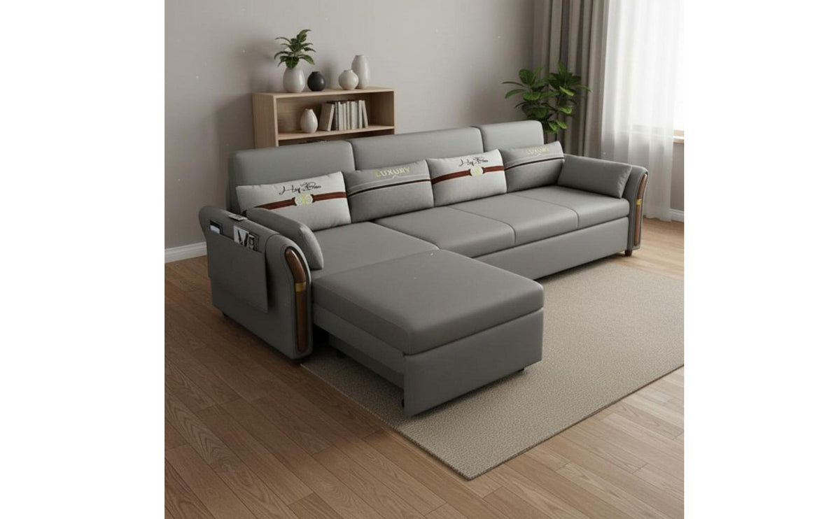Convertible Sectional Sofa Bed with Storage Multi-Functional Multifunctional Storage Sofa Bed Space Saving Living Room Furniture