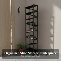 Space-Saving Multi-Layer Shoe Rack Dust-Proof Multi-Tier Shoe Shelf Japanese Design Household Storage Easy Assembly for Students, Homeowners, Dormitory, Dorm Room, Behind the Door, Small Areas