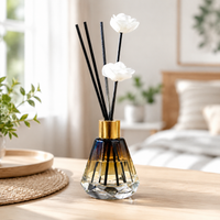 Diamond Glass Diffuser Bottle, Clear Empty Reed Diffuser Bottle for Home Bedroom Decor, Wholesale