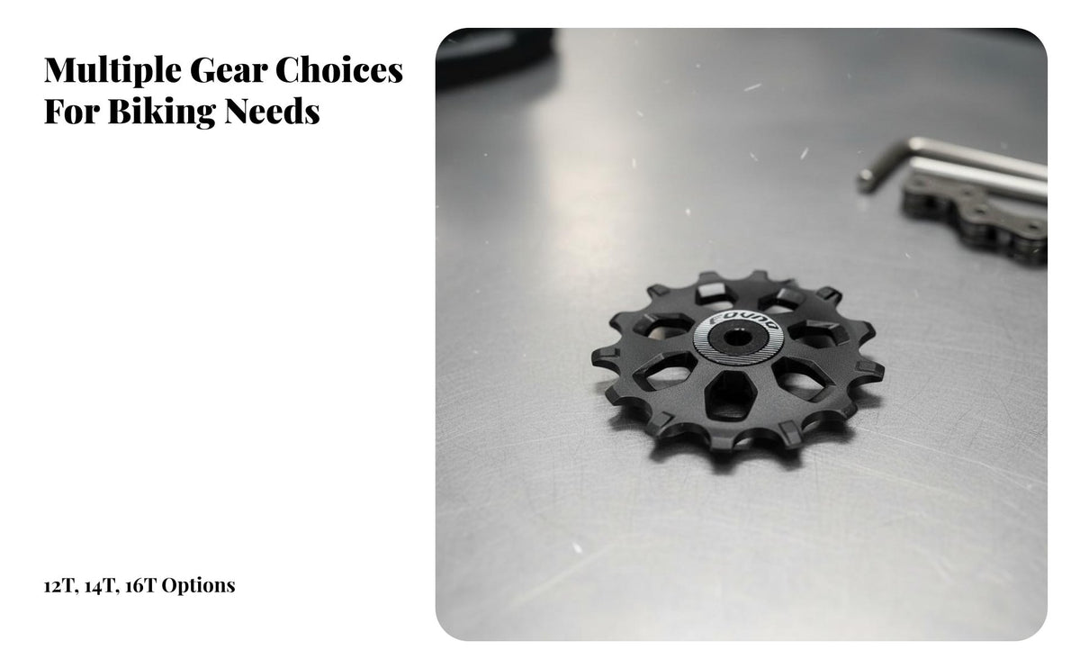 Rear Derailleur Pulley Wheel 7-12 Speed Compatible Cycle Derailleur Bearing Pulley CNC Machined Alternating Tooth Guide Wheel