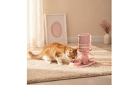 Weight-operatedFed Automatic Waterer with Bowl Stable Pet Water Dispenser Long-Lasting Cat Water Dispenser Hygienic for Kittens, Bedroom