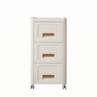 Plastic Storage Cart Pre-Assembled Mobile Nightstand with Wheels Bedside Table with Drawers Compact for Bedroom, Dorm Room