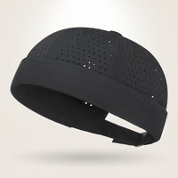 Skullcap with Adjustable Strap Perforated Skullcap Ventilated Cap Lightweight Hat Breathable for Adults, Outdoor, Travel