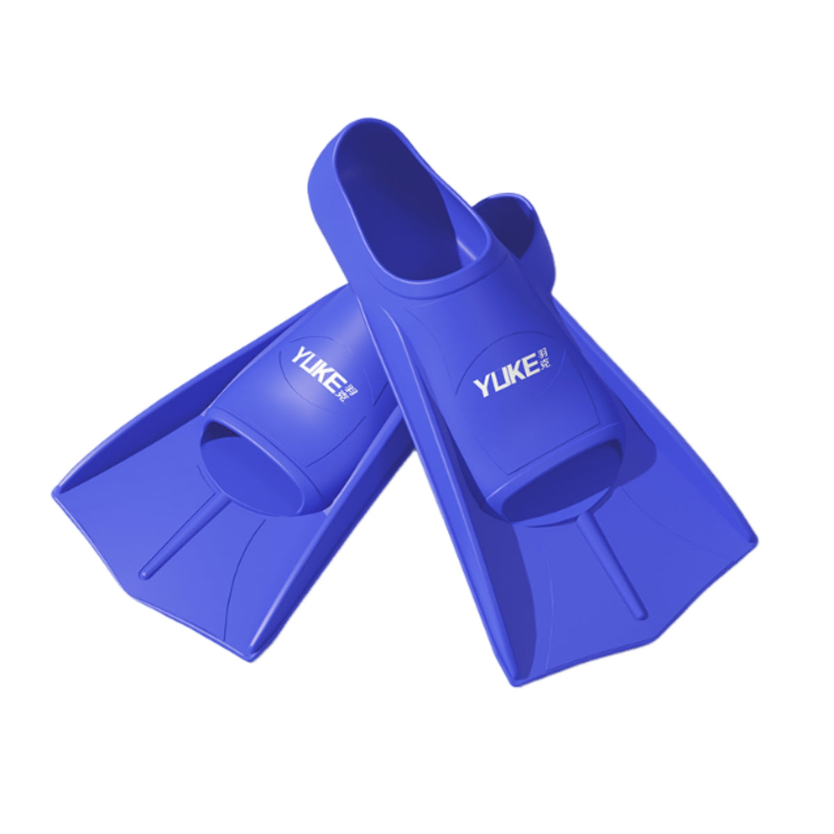 Molded Silicone Swim Fins Streamlined Closed-Foot Swim Fins Contoured Lap Swimming Flippers Smooth Finish